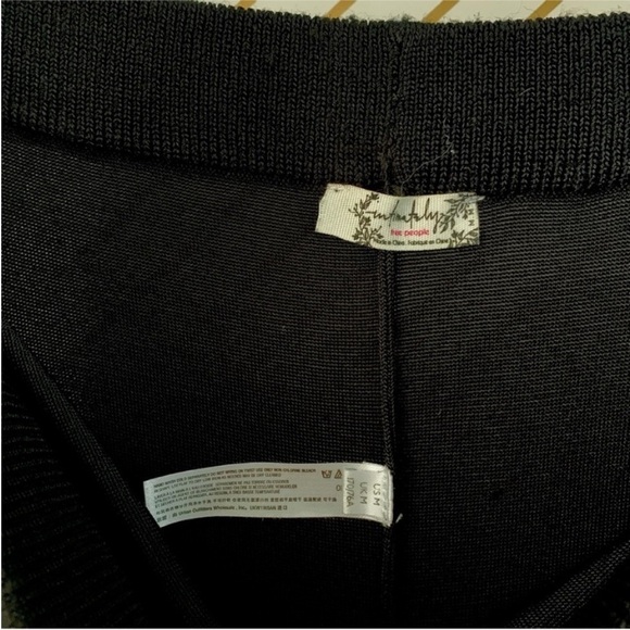 Intimately Free People Black Show Off pants Highrise semi sheer side striped M - Picture 5 of 13